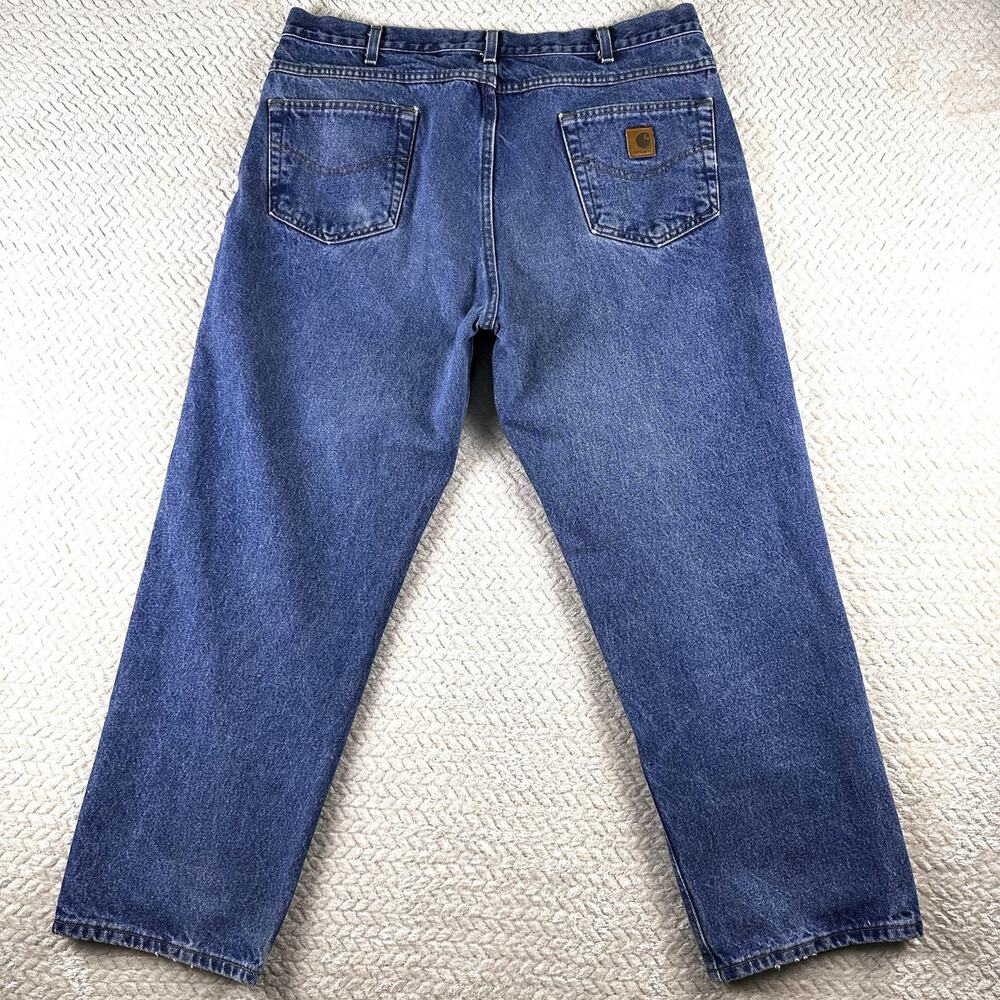CARHARTT‎ Relaxed Fit Jeans Men's 40x30 Medium Wash Workwear 100% Cotton Denim - Picture 6 of 16